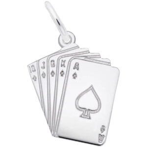 Royal flush cards charm