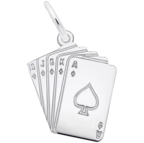 Royal flush cards charm