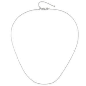 Sterling Silver Polished Adjustable Necklace up to 20"