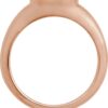 10K Rose 10x8 mm Oval Bezel-Set Ring Mounting - Image 2