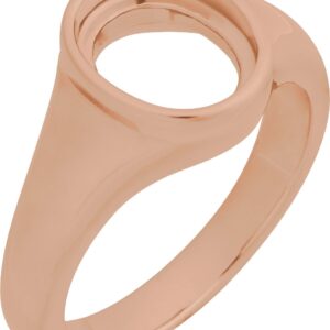 10K Rose 8x6 mm Oval Bezel-Set Ring Mounting